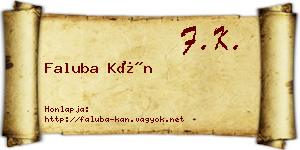 Faluba Kán névjegykártya